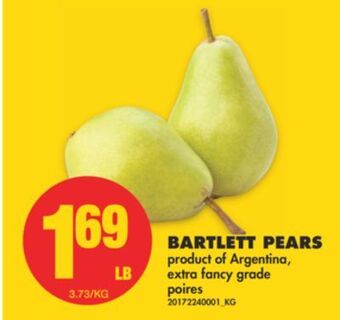 No Frills Bartlett pears offer