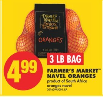 No Frills Farmer's market™ navel oranges, 3 lb bag offer