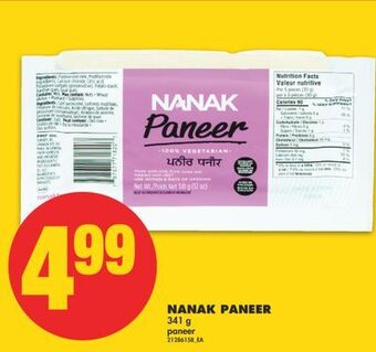 No Frills Nanak paneer, 341 g offer