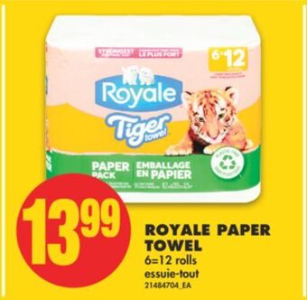 No Frills Royale paper towel, 6=12 rolls offer