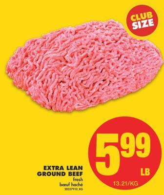 No Frills Extra lean ground beef offer