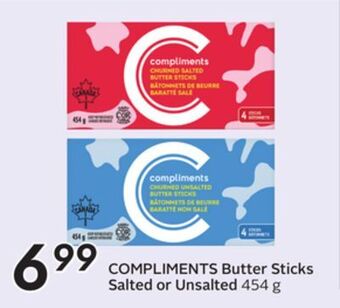 Sobeys Compliments butter sticks salted or unsalted offer
