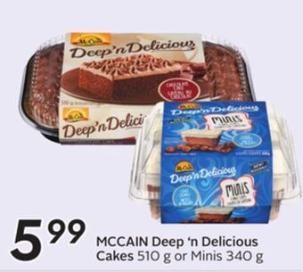 Sobeys Mccain deep'n delicious cakes offer
