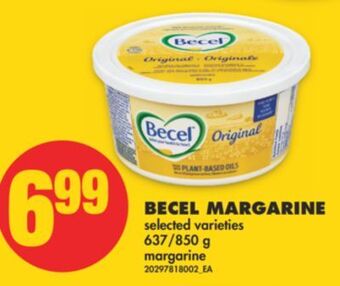 No Frills Becel margarine, 637/850 g offer