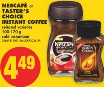 No Frills Nescafé or taster's choice instant coffee, 100-170 g offer
