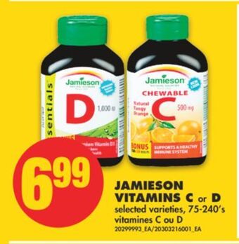 No Frills Jamieson vitamins c or d offer