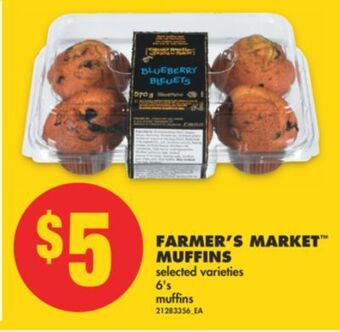 No Frills Farmer's market™ muffins, 6's offer