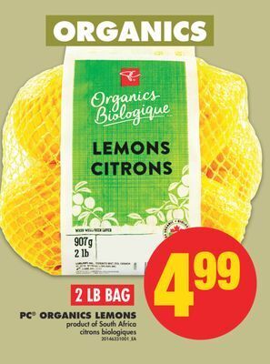 No Frills Pc® organics lemons, 2 lb bag offer