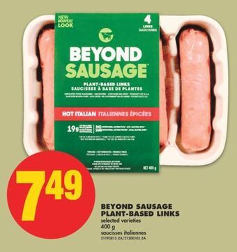 No Frills Beyond sausage plant-based links, 400 g offer