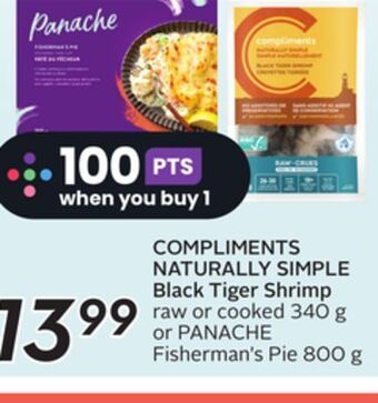 Sobeys Compliments naturally simple black tiger shrimp offer