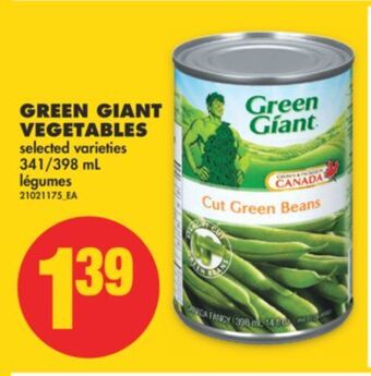 No Frills Green giant vegetables, 341/398 ml offer