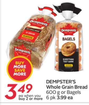 Sobeys Dempster's whole grain bread offer