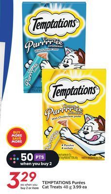 Sobeys Temptations purées cat treats offer