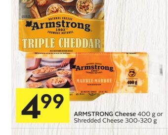 Foodland Armstrong cheese 400 g or shredded cheese 300-320 g offer