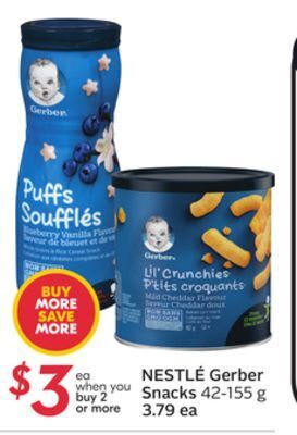 Sobeys Nestlé gerber snacks offer