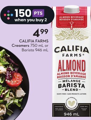 Sobeys Califia farms creamers offer