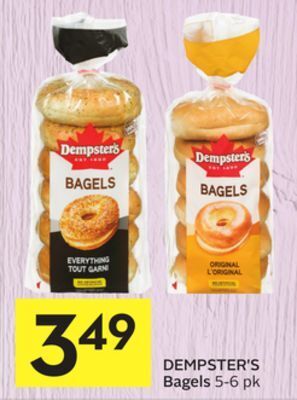Foodland Dempster's bagels 5-6 pk offer