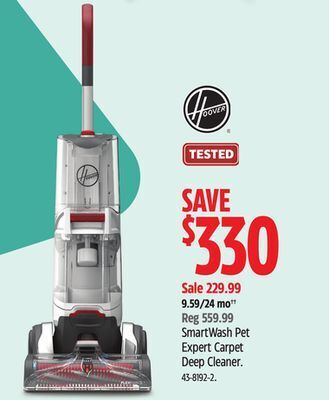 Canadian Tire Smartwash pet expert carpet deep cleaner offer