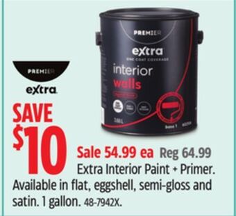 Canadian Tire Premier paint extra interior paint + primer offer