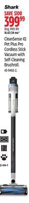 Canadian Tire Shark cleansense iq pet plus pro cordless stick vacuum with self-cleaning brushroll offer