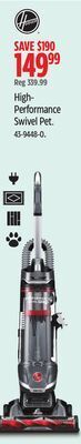Canadian Tire Hoover high- performance swivel pet offer