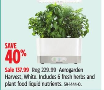 Canadian Tire Aerogarden harvest, white offer