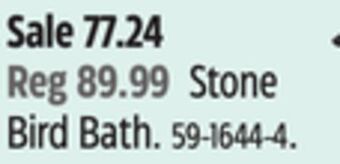 Canadian Tire For living stone bird bath offer