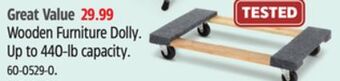 Canadian Tire Hurricane wooden furniture dolly offer