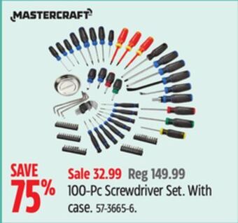Canadian Tire 100-pc screwdriver set. offer
