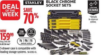 Canadian Tire Stanley 3-drawer case is compatible with leading storage systems offer