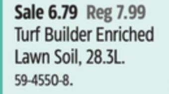 Canadian Tire Scotts turf builder enriched lawn soil, 28.3l offer