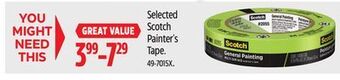 Canadian Tire Selected scotch painter's tape offer