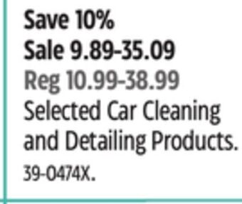 Canadian Tire Mothers selected car cleaning and detailing products offer