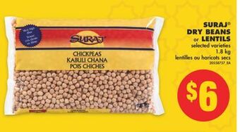 No Frills Suraj® dry beans or lentils, 1.8 kg offer