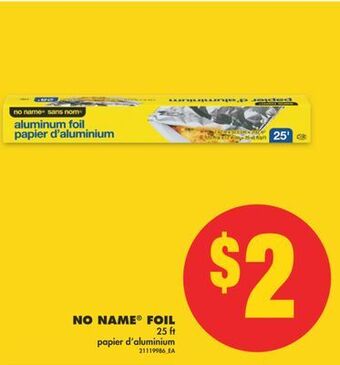 No Frills No name® foil, 25 ft offer