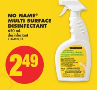 No Frills No name® multi surface disinfectant, 650 ml offer