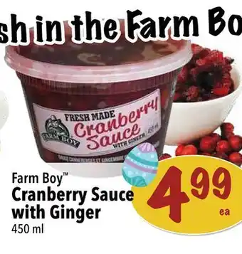 Farm Boy Farm boy™ cranberry sauce with ginger offer