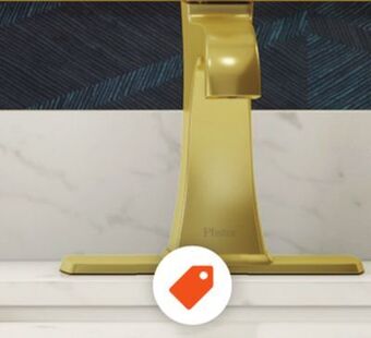 Home Depot Pfister bloor 1-handle bathroom faucet in brushed gold offer