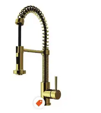 Home Depot Vigo edison coil pulldown in matte gold offer