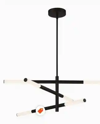 Home Depot Gluckstein elements bristol 10.75-inch height integrated led black articulating pendant offer