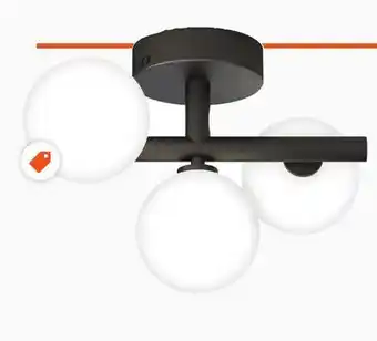 Home Depot Artika bloom 13-inch 3-light black integrated led ceiling flushmount light fixture offer