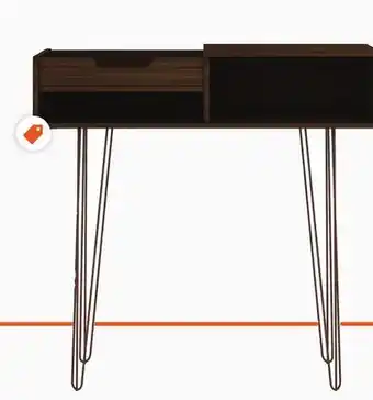 Home Depot Manhattan comfort rockefeller 39.37 entryway console in brown offer