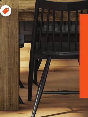 Home Depot Safavieh wren black 19 in. h spindle dining chair (set of 2) offer