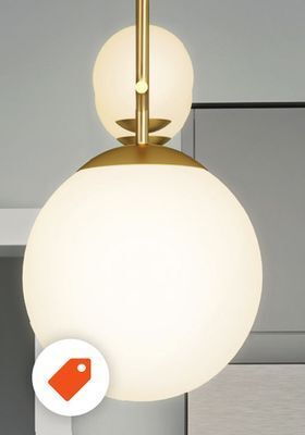 Home Depot Dainolite 3 light incandescent pendant, gold finish offer