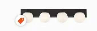 Home Depot Gluckstein elements orly 4 light black vanity offer