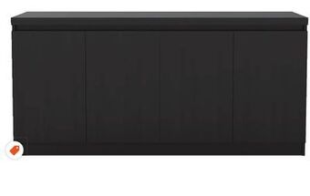 Home Depot Manhattan comfort viennese 62.99 in. 6- shelf buffet cabinet in black matte offer