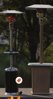 Home Depot Hampton bay 87-inch outdoor propane patio heater in stainless steel finish offer