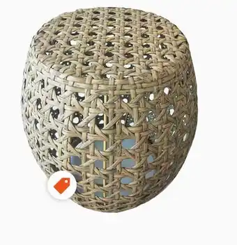 Home Depot Stylewell woven wicker and durable steel caning garden stool offer