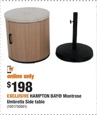 Home Depot Exclusive hampton bay® montrose umbrella side table offer