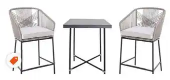 Home Depot Hampton bay luxley 3-piece all-weather wicker string patio bistro set in beige​ offer